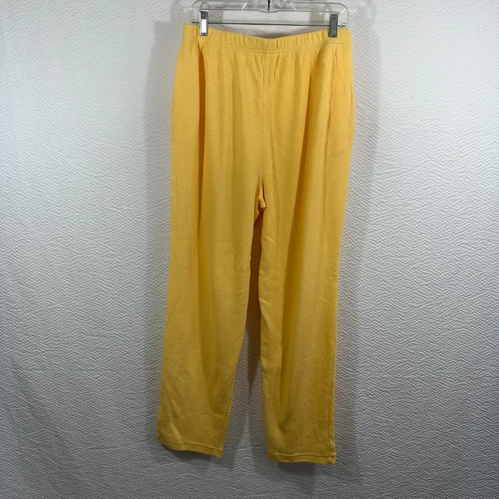 Draper's & Damon's Stretch ribbed Yellow pull on Pants side seam pockets - Picture 4 of 5
